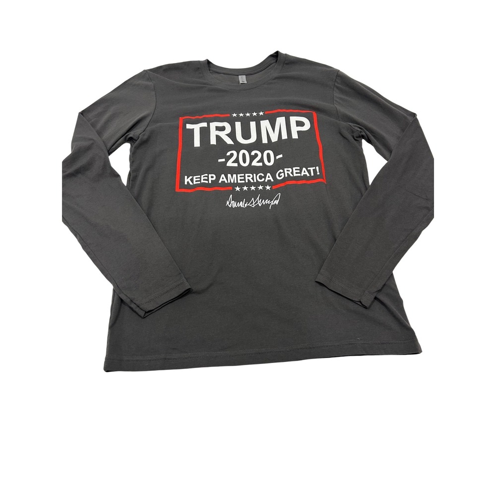 Trump 2020 Keep America Great Signature Graphic Long Sleeve T Shirt M (769)